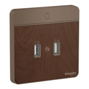 avataron-2-usb-charger-2-1a-brown
